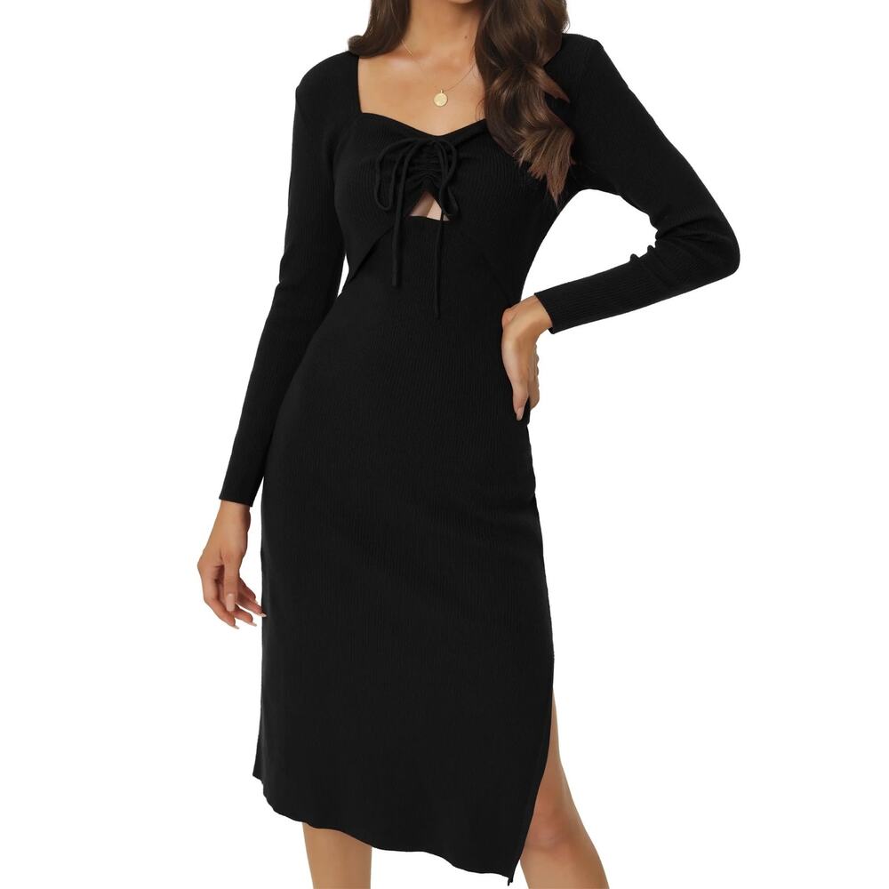 Seta T Ribbed Black Dress Size XL
